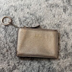 Coach Metallic Card Holder with Key Ring
